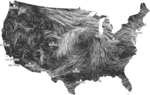 Visualization of US wind map