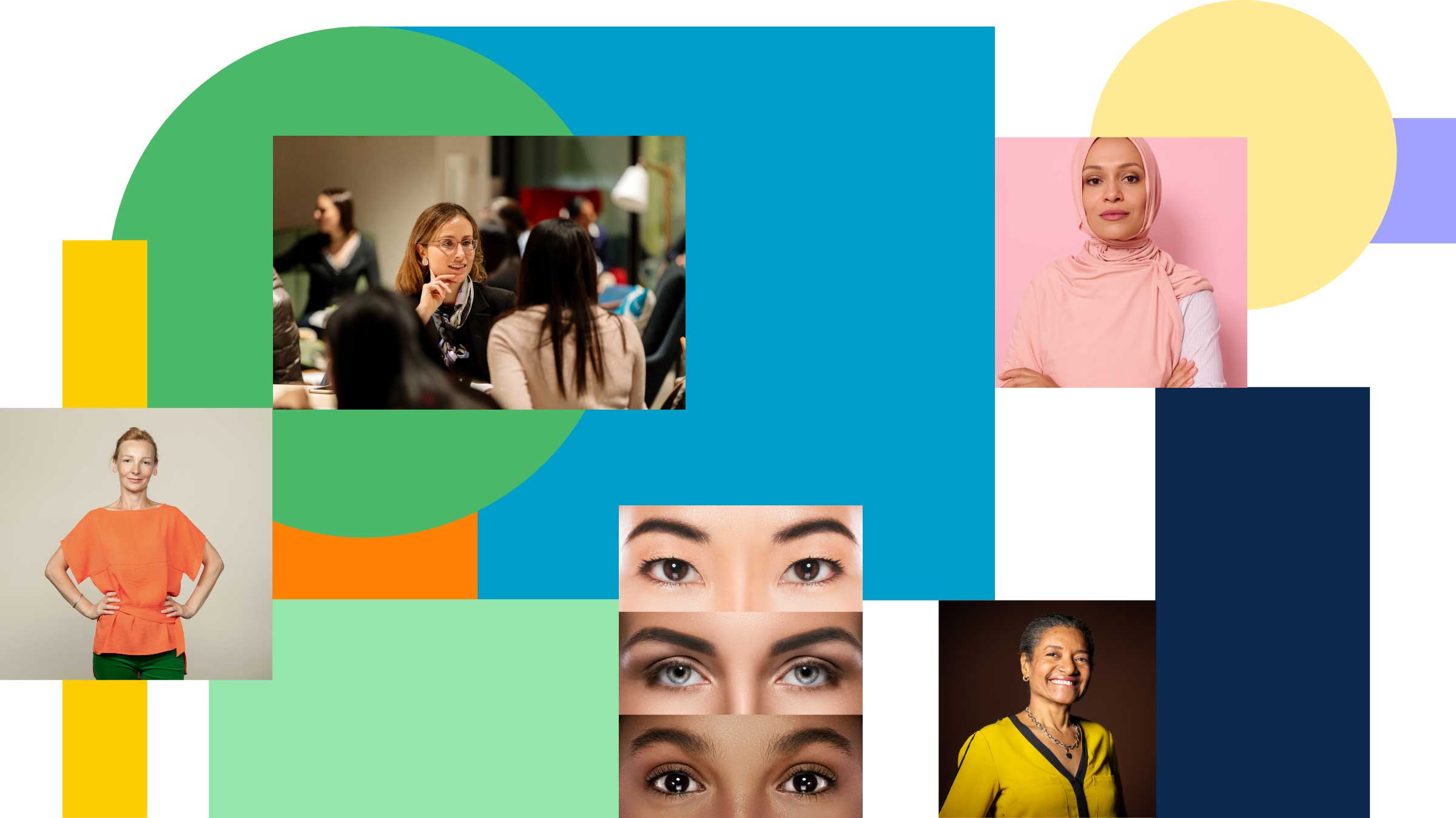 collage of different faces - representative of the Women in Data Science community